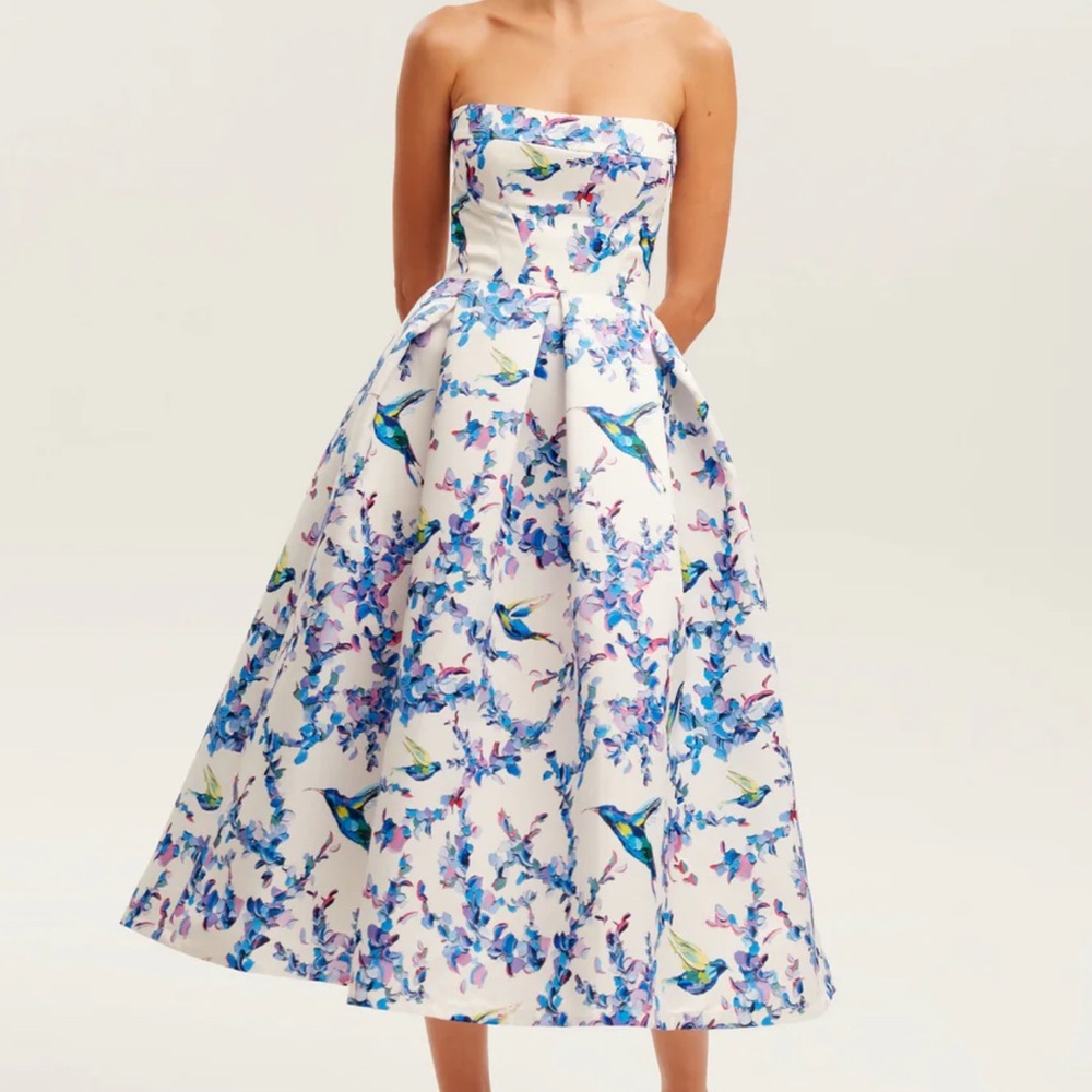 Milla, Floral Hummingbird Print Dress, Worn Once, perfect condition